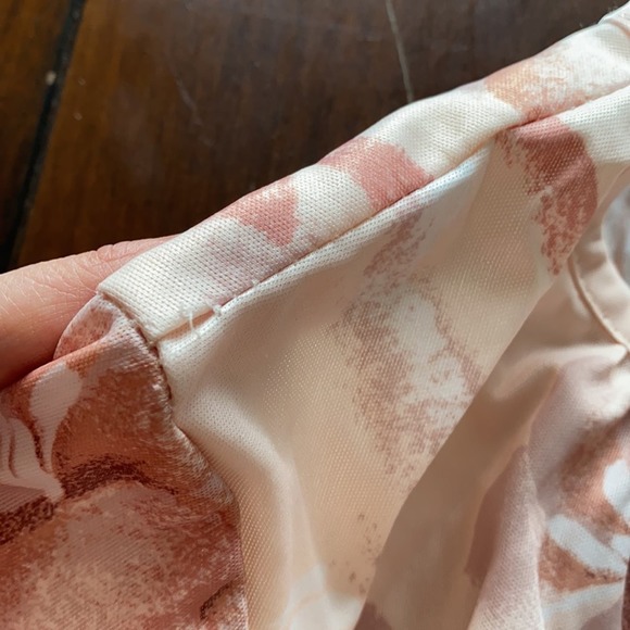 Vintage peachy tie waist floral dress medium - Picture 6 of 11